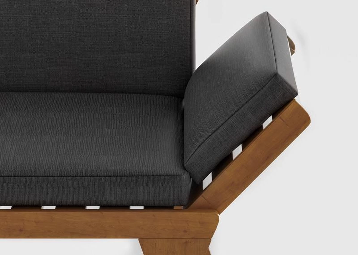 Loungebank Tuin FSC Antraciet – Makkelijk Verstelbaar Lounge Bank Balkon – Tuinbank Lounge Hardhout FSC – Perfecthomeshop - Afbeelding 19