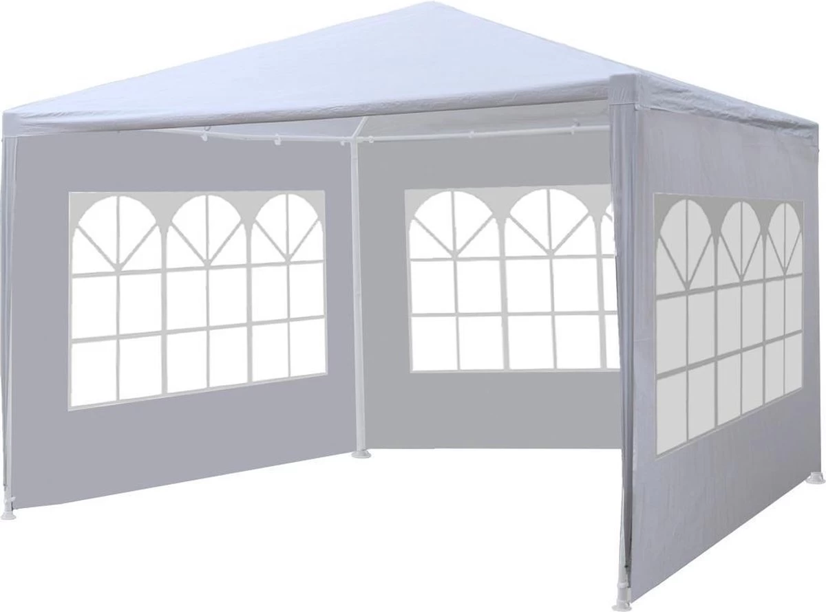 Partytent 3x3m Budget Wit Met Drie Zijwanden
