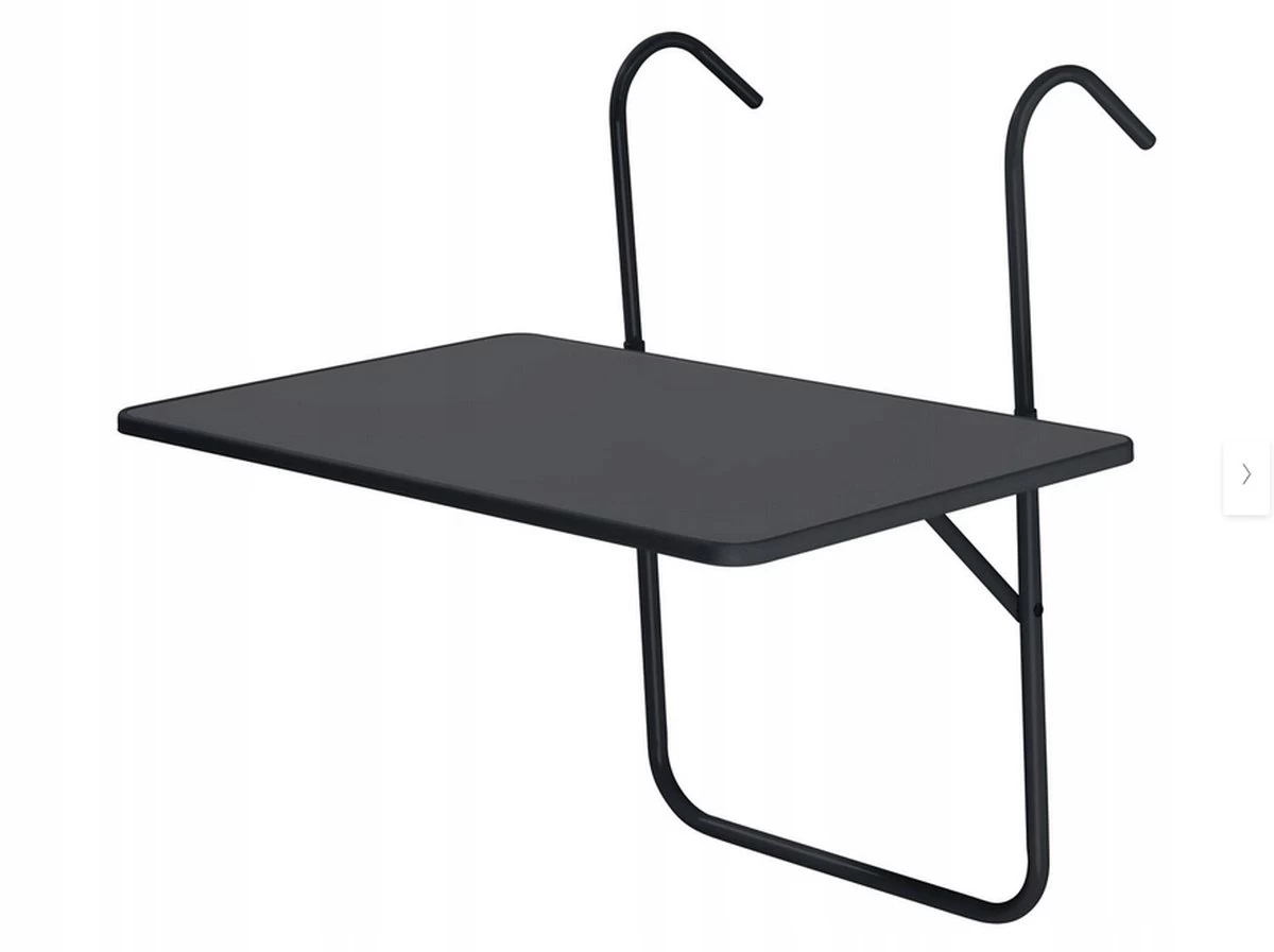 Merkloos Balkontafel Inklapbaar – Zwart – 40 X 60 X 70 Cm – Hout Balkontafeltje Hangend Balkonbar Balkontafels Opklapbaar Hangtafel – Ophangbaar Voor Aan Het Balkon – Vouwtafel Wandtafel Inklapbare Tafel – Bijzettafel – Buiten Tafeltje Klaptafel - Afbeelding 4