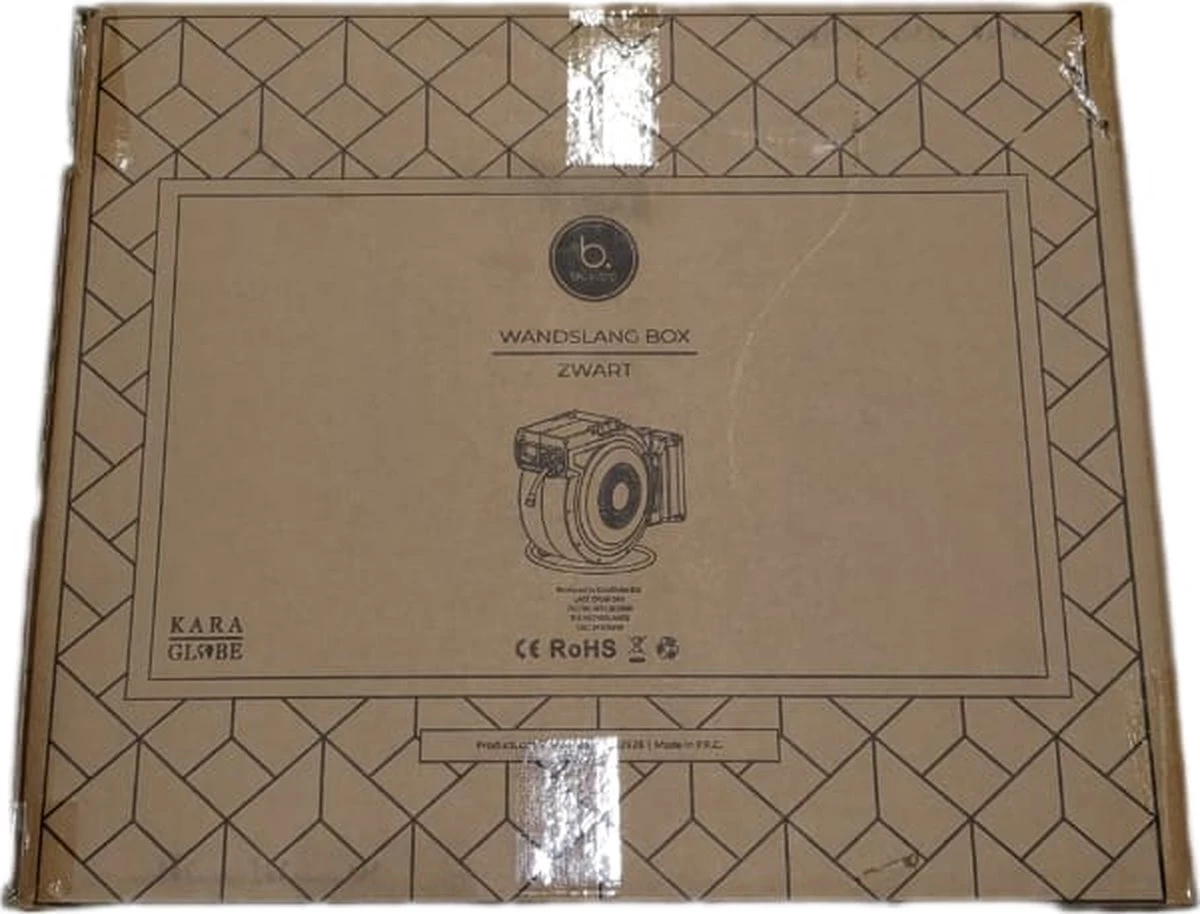 Buxibo - Wandslangenbox 20 Meter + 2 Meter - Tuinslang Met Haspel - 9 Sproei Standen - Slangenhouder 180° Draaibaar - Tuinslanghaspel Zwart+ Gratis Sproeier - Zwart - Afbeelding 6