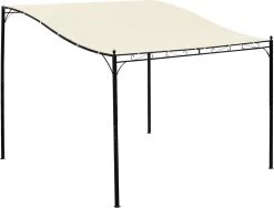 Outsunny Pergola Partytent Paviljoen Overkapping Tent Metaal Crème 297x297 Cm 84C-038