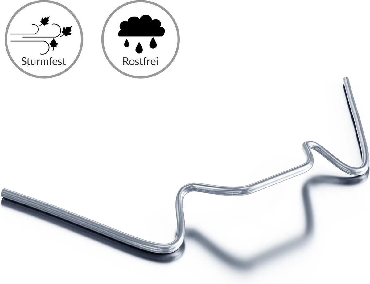 Deuba Broeikas Glasklemmen – 100 Stuks 85x30mm – RVS Zilver - Afbeelding 2