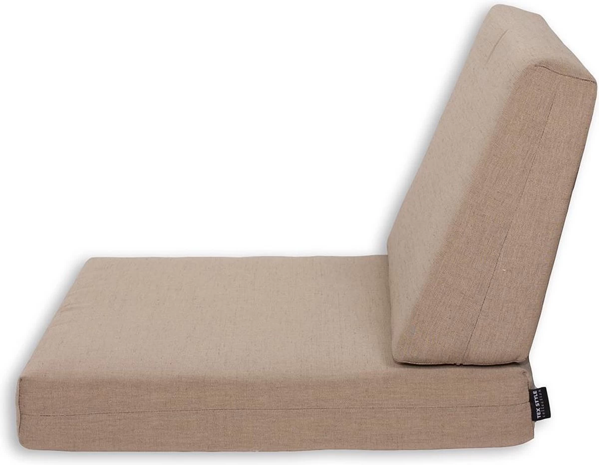 Universeel Lounge Kussen Strak Schuin Uni Zand