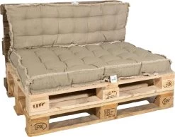 MaxxGarden Palletkussen - Rugkussen Loungeset Bank - Palletsofa - 120x40cm - Taupe