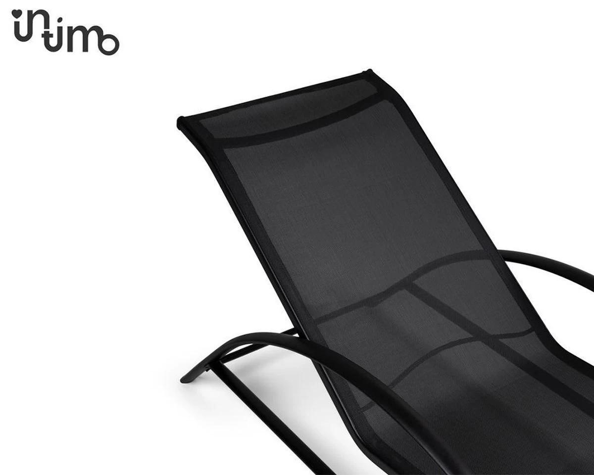 Intimo Ligbeddenset + Tafel - Zwart - 163x60x65/45x45x40 - Afbeelding 2