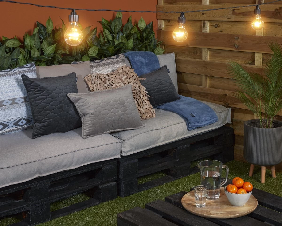 In The Mood Collection Mick Palletkussens - L120 X B80/40 X H12 Cm - Beige - Afbeelding 6