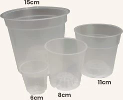 Sybotanica Aroid / Orchidee Plantenpot - 8cm - Doorzichtig - 5x