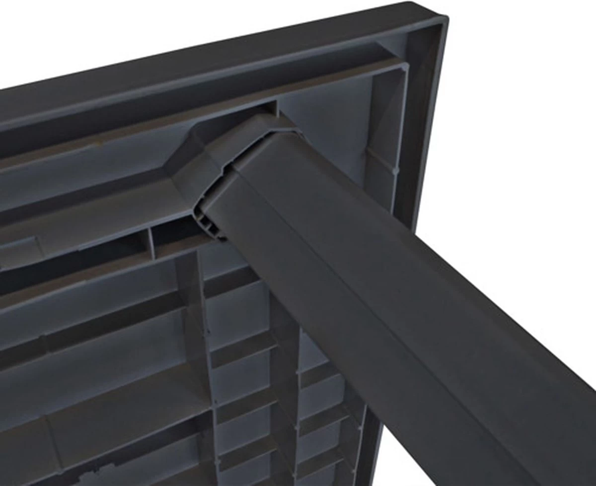 VidaXL Tuintafel 126x76x72 Cm Kunststof Antraciet - Afbeelding 6