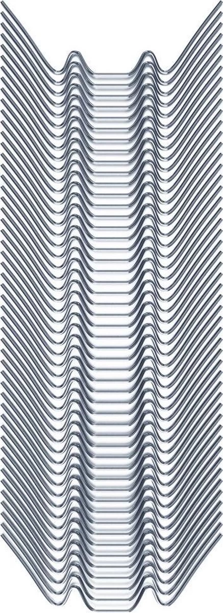 Deuba Broeikas Glasklemmen – 100 Stuks 85x30mm – RVS Zilver