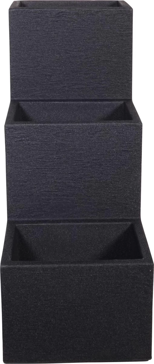 4gardenz Stone Trapsgewijs Plantenbak Voor Buiten 27x60x60 Cm - Grijs - Afbeelding 3
