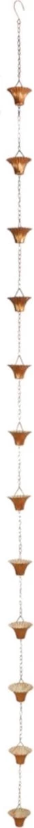 Esschert Design Regenketting 254 Cm Staal Koper - Afbeelding 5