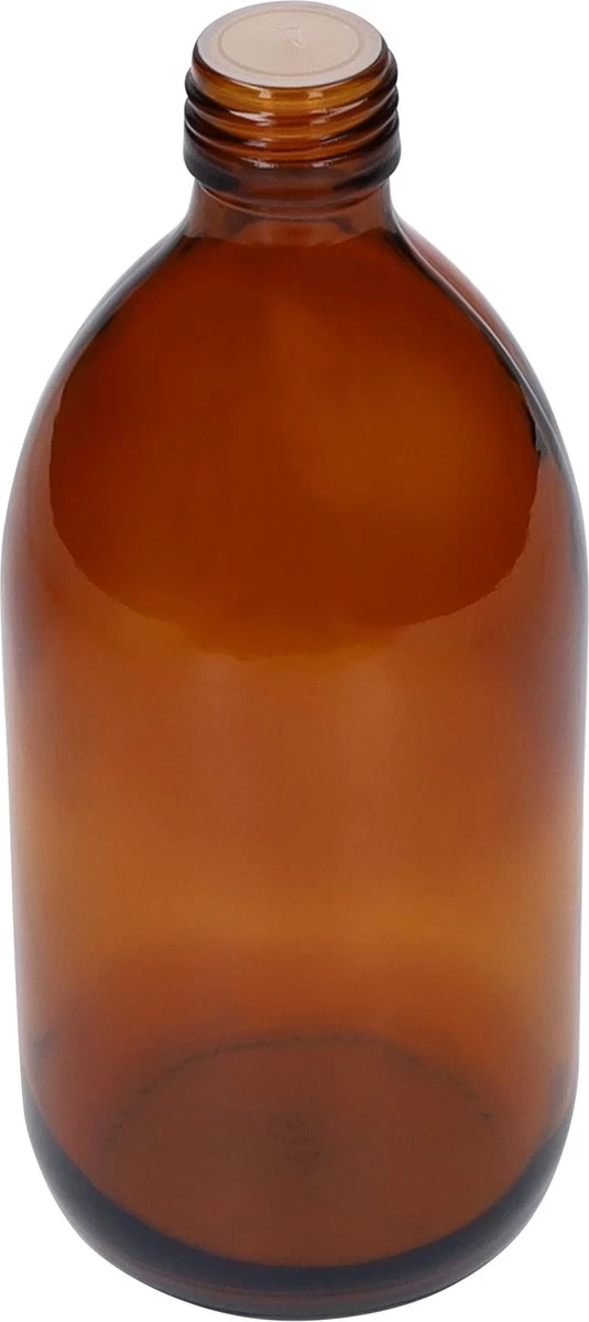 QUVIO Sprayfles - Spuitfles - Plantenspuit - Schoonmaak Spuit - Huishoudspray - Leeg/Hervulbaar - Kamerspray - Allesreiniger - Glazen Sprayflacon - Waterspuit - Kappersspuit - 500 Ml - Glas - Bruin - Zwart - Afbeelding 2