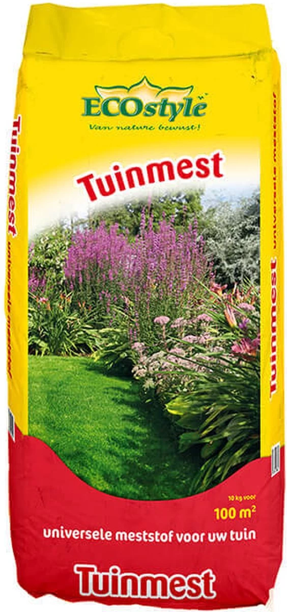 ECOstyle Tuinmest Organische Meststof - Border & Siertuin - Natuurlijke Meststof Gazon - 120 Dagen Voeding- 50 M² - 5 KG - Afbeelding 2