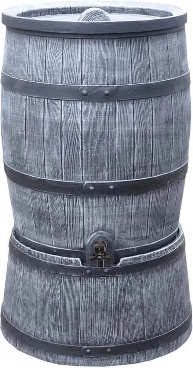 Regentonset Roto 120 Liter + Voet - Grijs
