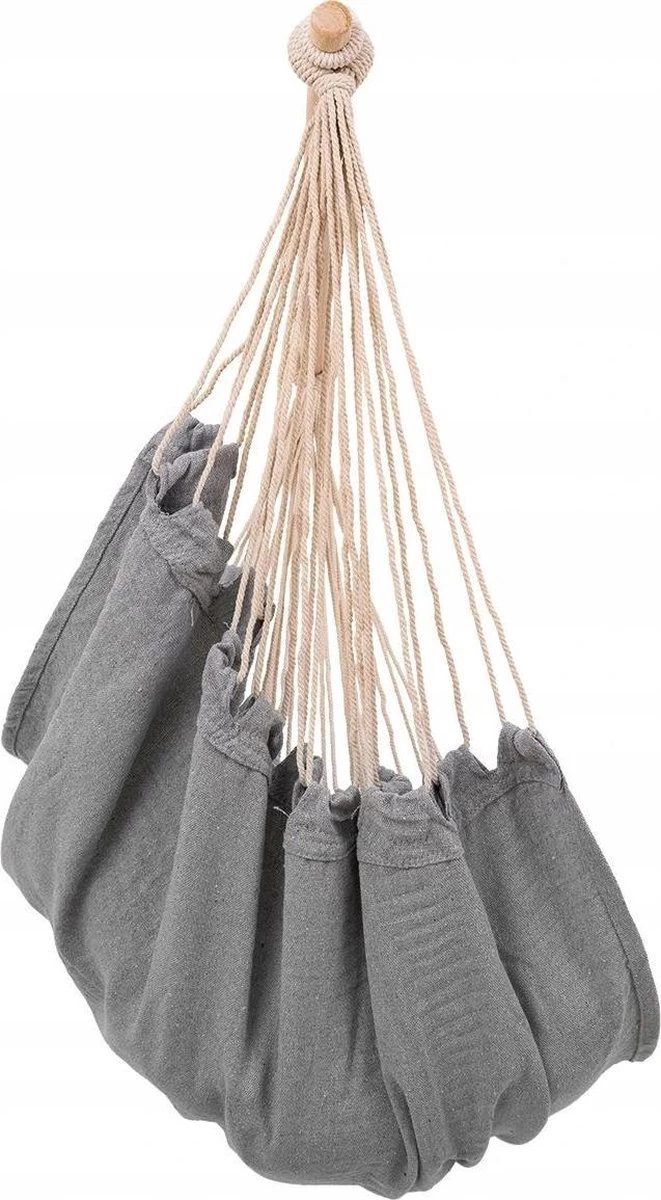 RENALUX Hangstoel Buiten En Binnen - Hangstoel Voor Binnen - Hangstoel Zonder Standaard - Hangstoel Cocoon - Gratis 2 Zachte Kussens - 150 KG - Grijs - Afbeelding 9