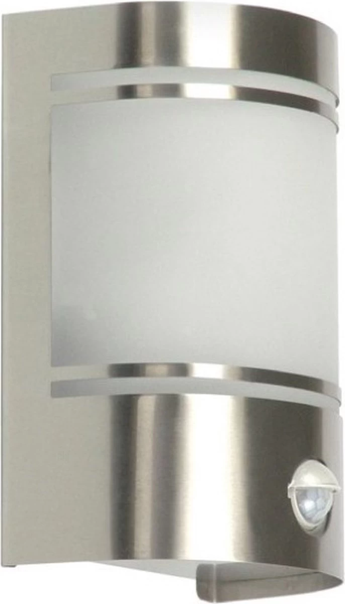 Smartwares Alicante Wandlamp – Roestvrijstaal – Bewegingssensor – E27 Fitting - 10.010.26