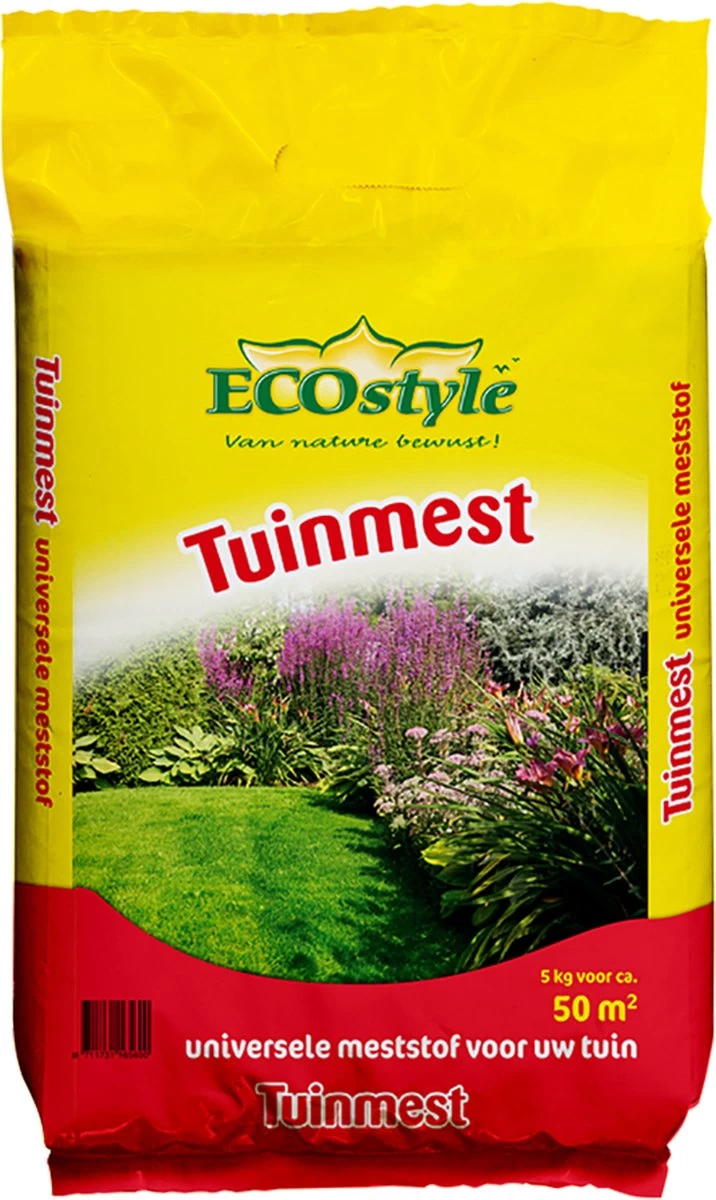ECOstyle Tuinmest Organische Meststof - Border & Siertuin - Natuurlijke Meststof Gazon - 120 Dagen Voeding- 50 M² - 5 KG - Afbeelding 7