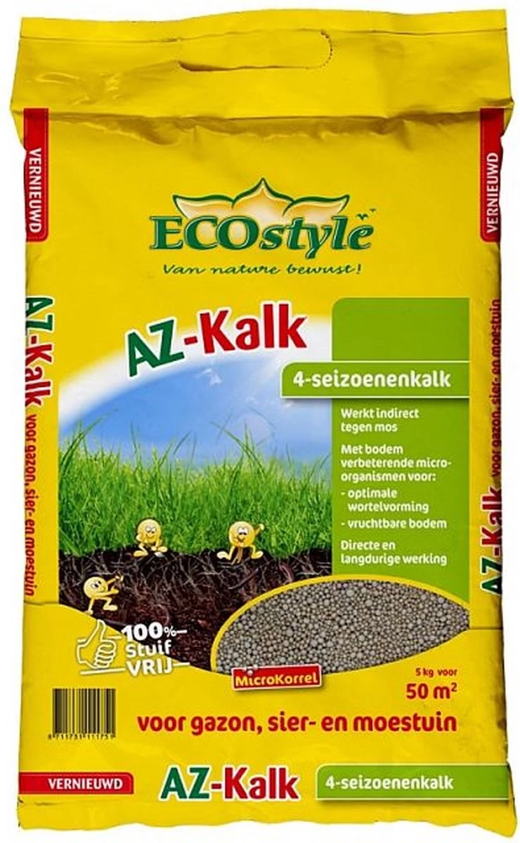 ECOstyle AZ Kalk Micro Korrel – Voor Gazon, Sier- En Moestuin - Corrigeert Zuurgraad Direct En Langdurig - Werkt Tegen Mos - CO2-Neutraal – 70 M² - 5 KG - Afbeelding 10
