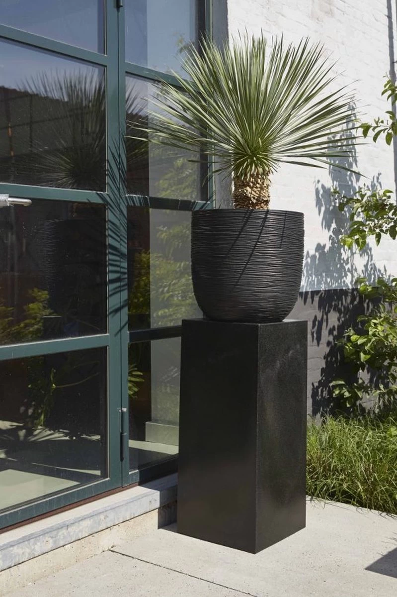 Capi Europe - Bloempot Bol Rib NL - 54x52 - Zwart - Voor Binnen En Buiten - KBLR935 - Afbeelding 7