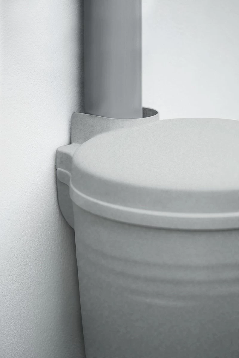 Elho Green Basics Rain Catcher 33 - Regenton Voor Balkonbuiten - Ø 33.5 X H 73.5 Cm - Grijs/Living Concrete - Afbeelding 3