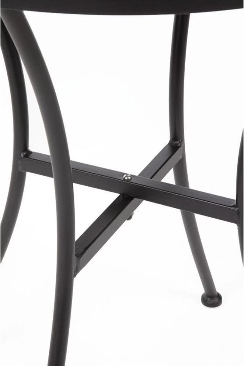 Bolero Ronde Stalen Bistro Tafel Zwart 60cm - Afbeelding 5