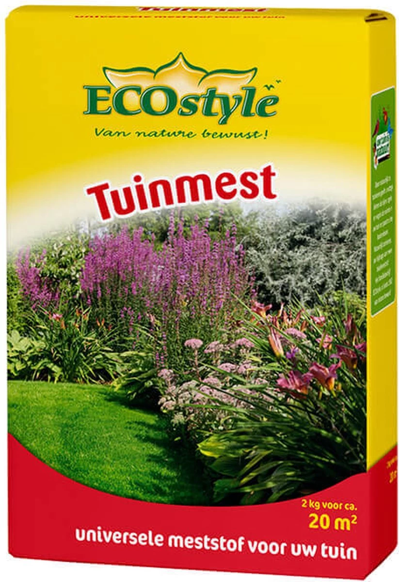 ECOstyle Tuinmest Organische Meststof - Border & Siertuin - Natuurlijke Meststof Gazon - 120 Dagen Voeding- 180 M² - 18 KG - Afbeelding 2