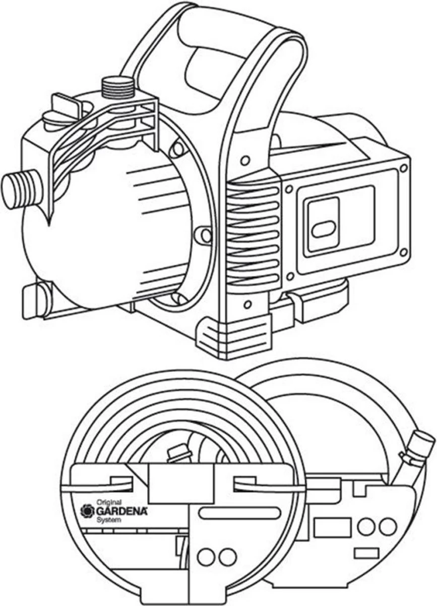 GARDENA - Classic Besproeiingspomp 3000/4 Compleet - Waterpomp - Incl. 3.5 M Aanzuigslang En 20 M Slang - Afbeelding 7