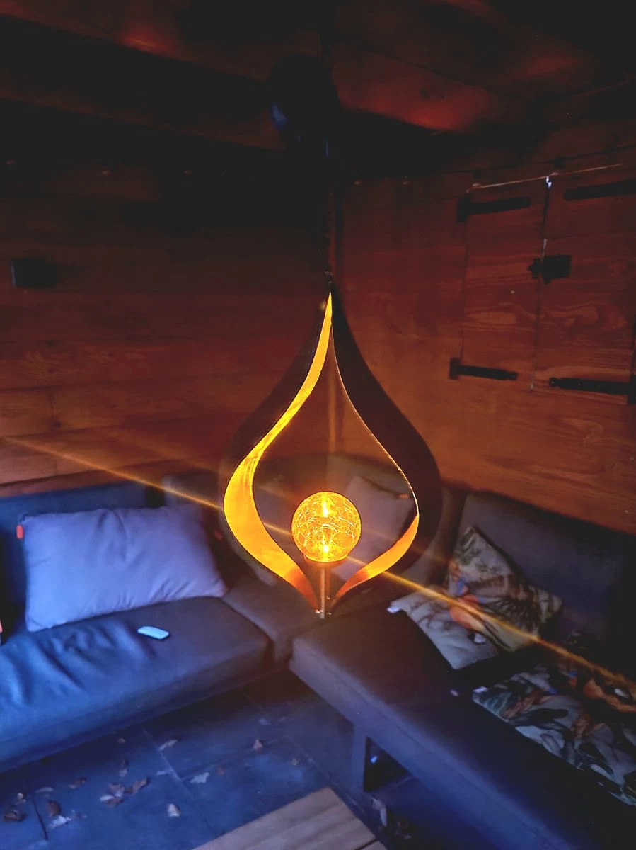 Merkloos Solar LED Hanglamp Druppel 55cm - Afbeelding 3