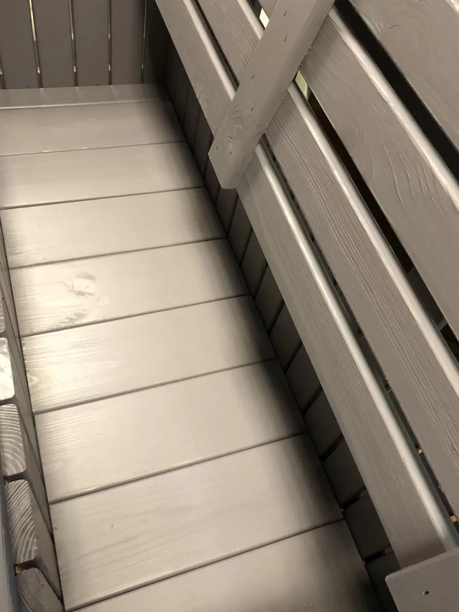 SenS-Line - Tuinbank - Pinokkio Houten Bankje - 113 X 40 X 75 Cm - Grijs - Afbeelding 9