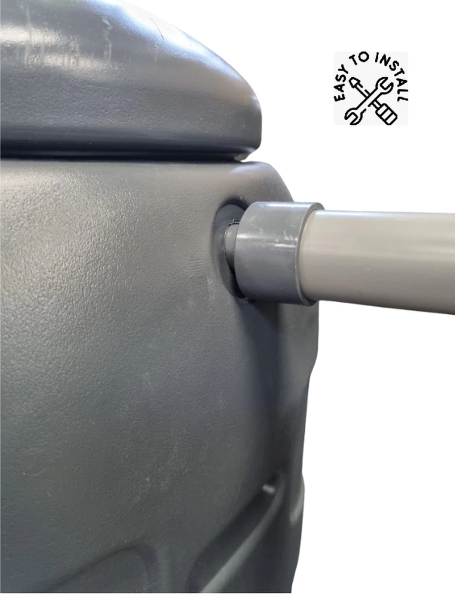 Regenton Rainsaver - Antraciet 100 L + Voet + Vulautomaat - Afbeelding 7