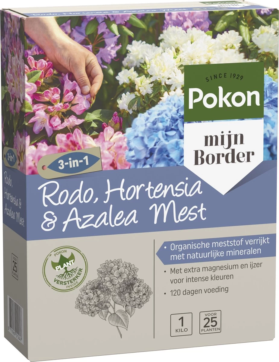 Pokon Rhododendron, Hortensia & Azalea Mest - 1kg - Meststof - 3-in-1 Werking - Afbeelding 2