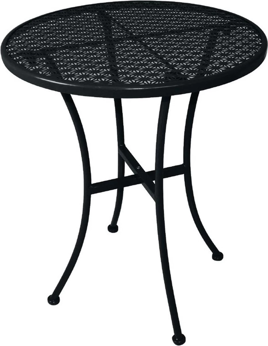 Bolero Ronde Stalen Bistro Tafel Zwart 60cm