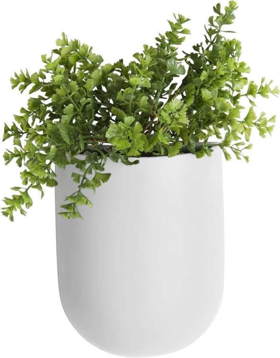 Pt Wand Bloempot Oval - White