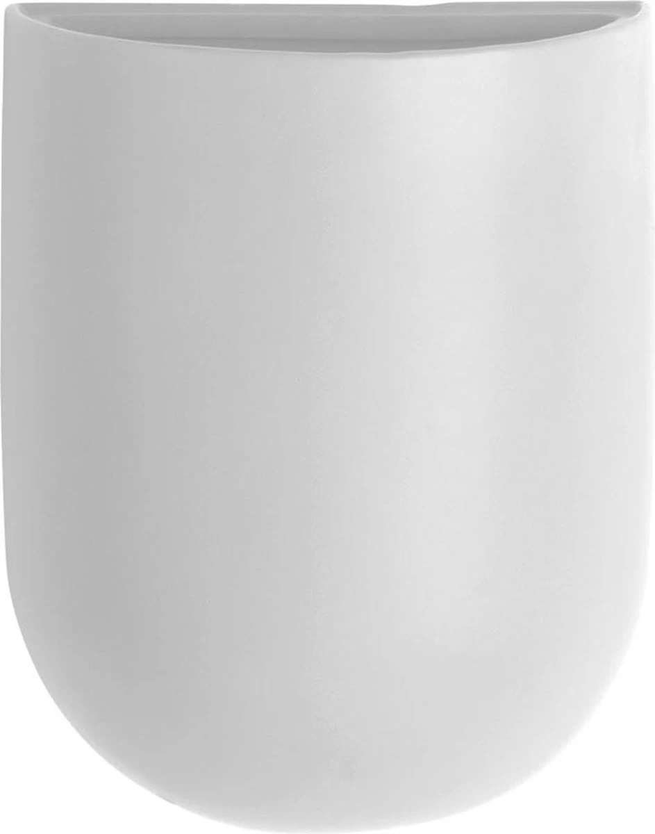 Pt Wand Bloempot Oval - White - Afbeelding 2
