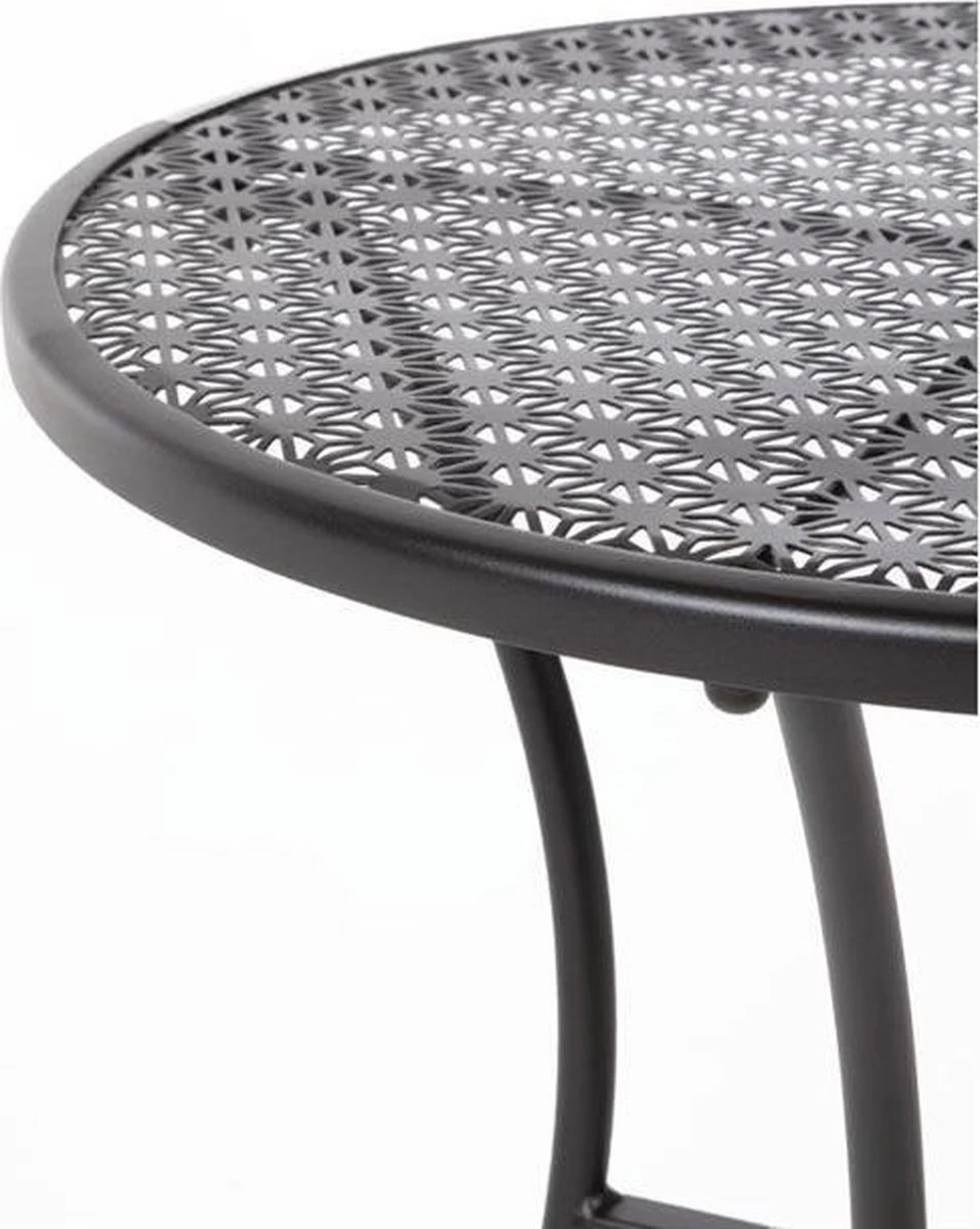 Bolero Ronde Stalen Bistro Tafel Zwart 60cm - Afbeelding 4