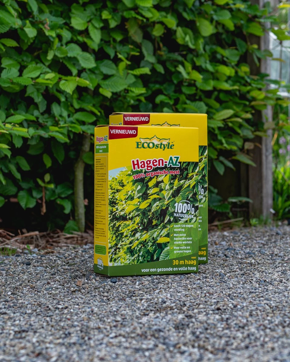 ECOstyle Hagen-AZ Organische Tuinmest - Voor Gezond Bodemleven - Remt Uitval Van Bladeren - 120 Dagen Voeding - Voor 50m Haag - 2,75 KG - Afbeelding 7