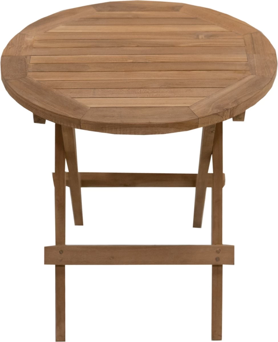 Picknicktafel Rond - Bijzettafel Voor Buiten - - Inklapbare Picknicktafel - Kleine Klaptafel Met Handvat - 50cm - Afbeelding 2