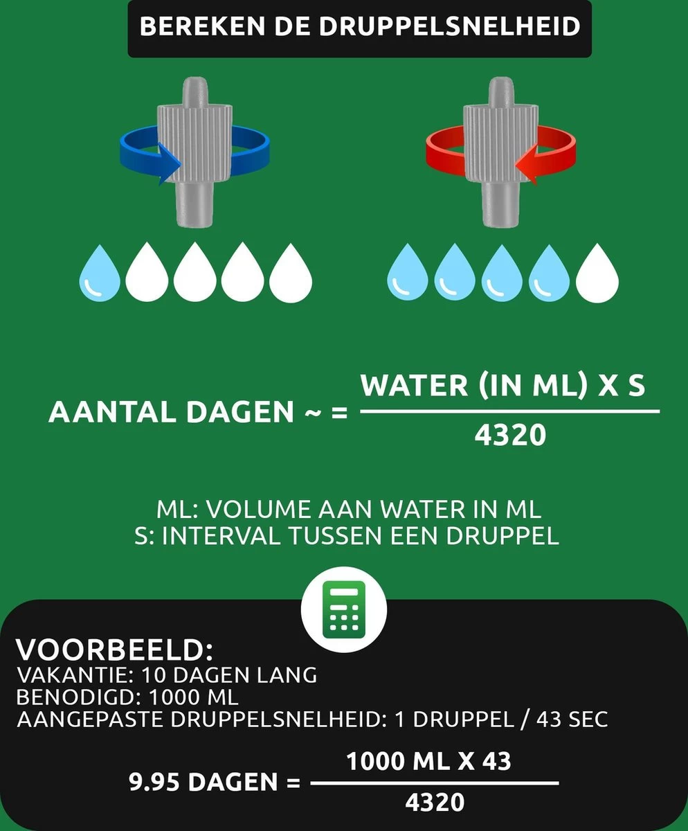 SKYARD® Waterdruppelaar Set Van 10 – Watergeefsysteem Geschikt Binnen (Kamerplanten) En Buiten – Bewateringssysteem Met Instelbare Druppelsnelheid - Irrigatiesysteem - Planten Watergever - Waterbol - Afbeelding 7